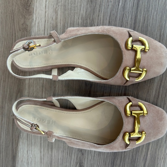 Boden Iris Snaffle Slingback Flats Ginger Snap Suede Size 8/8.5 (EU 39) - Picture 5 of 16
